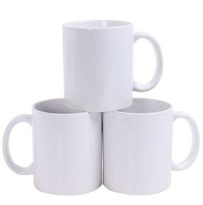 China Wholesale Disposable Ceramic 11oz Latte Cups With Logo Customize Blank Sublimation Milk Cups for sale