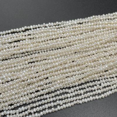 China Freshwater Pearl 3-4mm AA Grade But Superior High Luster Near Round Loose Ellipse Shape Freshwater Pearl Strands Beads 16