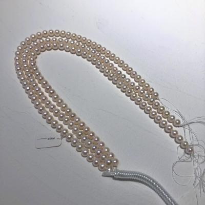 China Freshwater pearl freshwater string pearl ak chain luster is 8-9mm factory direct sale basically round and flawless semi-finished products for sale