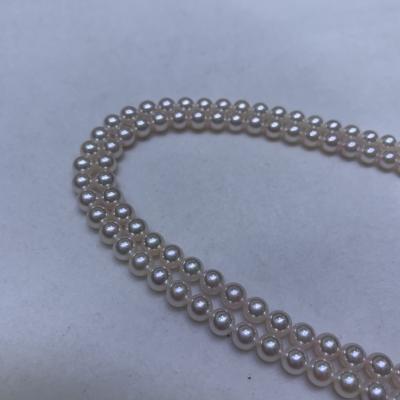 China Japanese Seawater Pearl Seawater Pearl Flower Pearl Color Cling Bead Celestial Akoya Pearl Necklace 5-5.5mm Colorless Semi-Product for sale