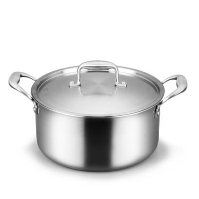 China Sustainable High Quality Multifunctional Induction Casserole Stainless Steel Customizable Pot for sale