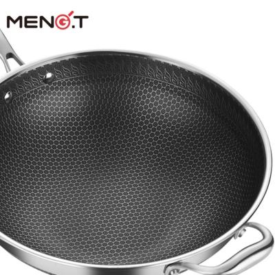 China Sustainable Hot Selling Double Sided Nonstick Pan Chinese Wok for sale