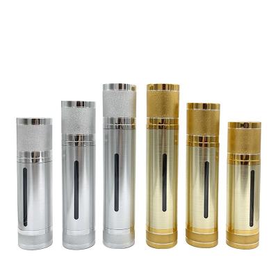 China Cosmetic Bottle Satin Finish or Transparent Airless Rolling Sands Airless Cosmetic Bottle Sanding Luxury Airless Pump Bottle for sale