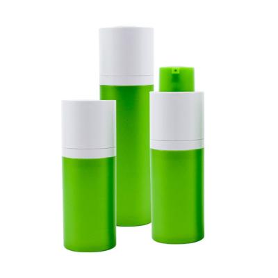 China Custom Top Quality Airless Twist Pump Bottle 15ml 30ml 50ml Green Pump Bottle Cosmetic Airless Luxury Airless Anti Age Twist Bottle for sale