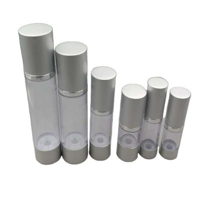 China 15ml 20ml 30ml 50ml 80ml 100ml 120ml Cosmetic Bottle Purchasing Matte Silver Bottle Airless Pump Bottle for sale