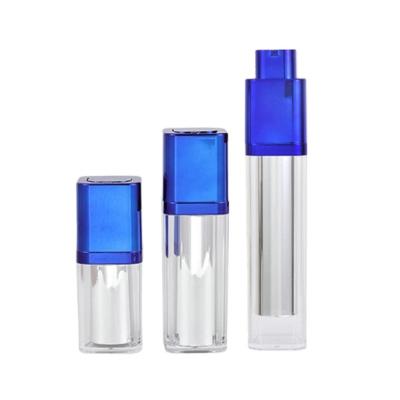 China Luxury Square Twist Serum Twist Bottle Top Airless Face Care Cosmetic Bottle Good Sealing Cosmetic Airless Bottle Manufacturer for sale