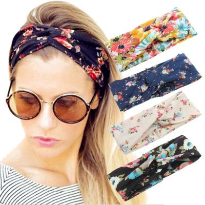 China HZM-18111 Fashion Wide Headbands For Women - Soft Elastic Hair Bands Turban For Teen Girls Head Wrap Accessories for sale