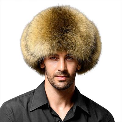 China Russian Folksmen Faux Fur Trapper Hat Winter Warm Ushanka Cavalry Trooper Hat Hunting Hat for sale