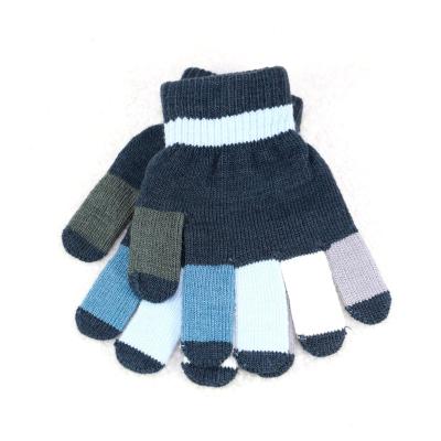 China HZS-13243 Custom Plain Kid Knitted Acrylic Touch Screen Gloves For Kids for sale