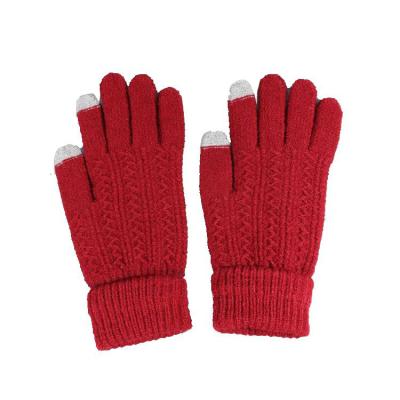 China HZS-17006 Plain Warm Stretch Comfortable Magic Unisex Winter Knitted Gloves for sale