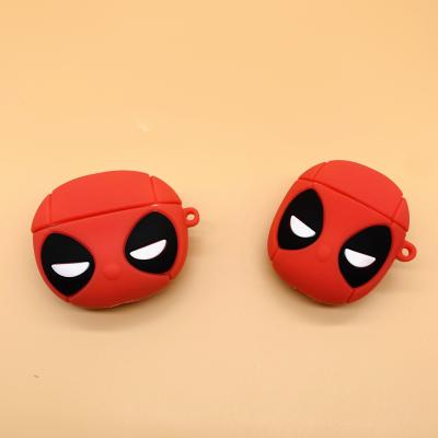 China For Earbuds 3D Cartoon Soft Silicone Deadpool For Airpods 1 Cover 2 For Airpods Pro Case for sale