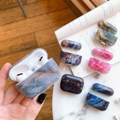 China For earbuds Smooth Hard PC Plastic Marble Cover For Airpods 3rd For Airpods Pro Case for sale