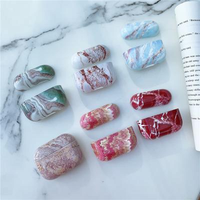 China For Earbuds 2020 Slippery Hard PC Plastic Marble Covers For Airpods 3rd For Airpods Pro Case for sale