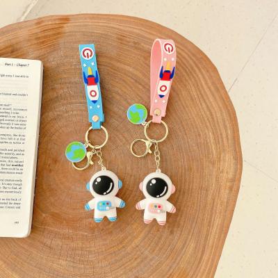 China Anti-drop 2 in 1 Built-in Cute Lost Designs Cover For Apple Airtag Keychian Tracker Locator 3D Cartoon Spaceman Anti Drop for sale