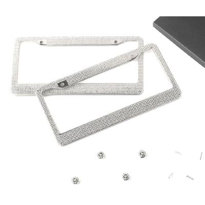 China Making License Plate Frame Crystal Bling Rhinestone Car License Plate Top Grade Frame for sale