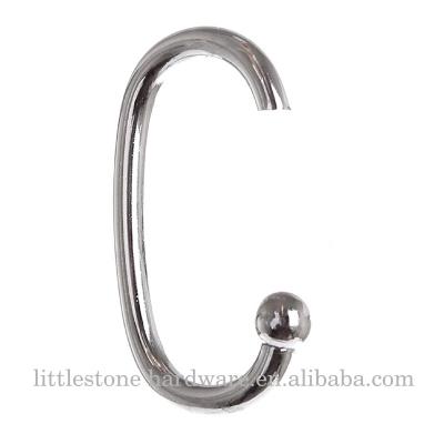 China Rustproof C METAL SHOWER CURTAIN HOOKS for sale