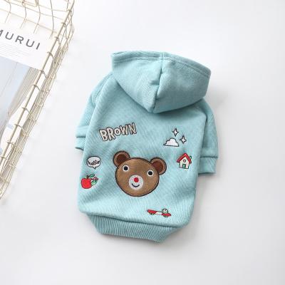 China Stocked 2021 Hot Sale Fashion Pet Clothes And Accessories Dog Jacket Clothes Hoodie Dog Face Coat Clothes for sale