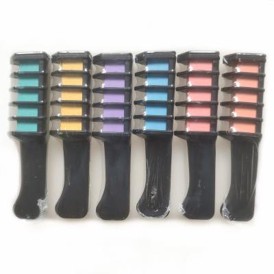 China Macaron Easy Coloring Brand New Washable Safe Hair Dye For Party Gift 6 Colors Hair Chalk Temporary Comb Available Non-Toxic for sale