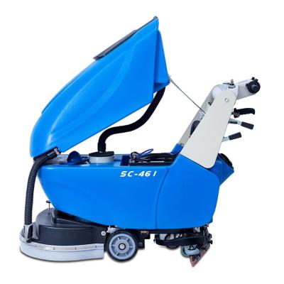 China Hotels Hand Push Industrial Floor Scrubber Walk Behind Machine Dryer Ground Cleaning Equipment For School for sale