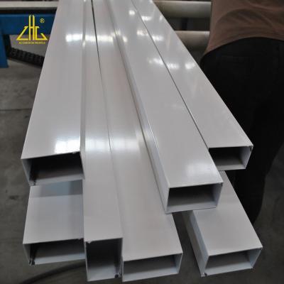 China Decoration Extruded Aluminum Tube Retangular Spraying Square 6063 40x80 White Aluminum Tube Profile for sale