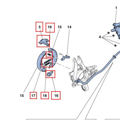 Chine Pour Ferrari 458 488 F12 Kit de réparation de frein à main en Californie OEM 186572 240947 243123 240952 254156 à vendre