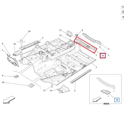 China For Maserati Quattroporte M156 2017- Ghibli 2014- Rear Muffler Bracket Exhaust Pipe Support OEM 670031638 zu verkaufen