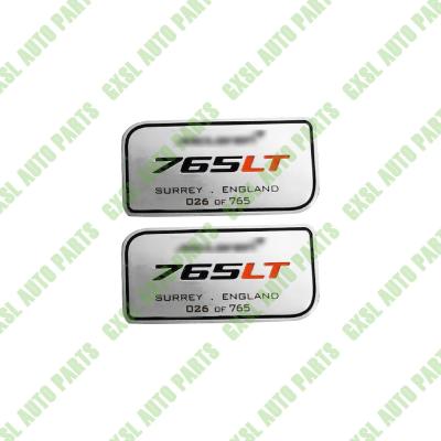 China 1 Pair For Mclaren 765LT Trim Metal Nameplate Logo Badge,Aluminum Name Tag Sign for sale