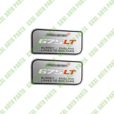 China 1 Pair For Mclaren 675LT Trim Metal Nameplate Logo Badge,Aluminum Name Tag Sign for sale