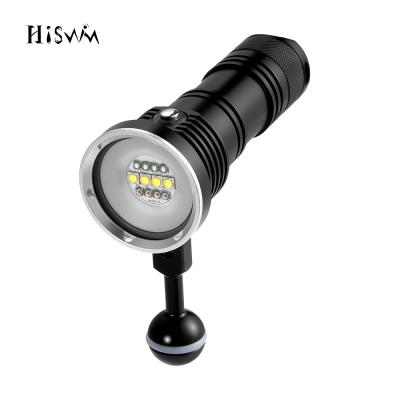 China Hot Hiswim Style Headlight Torch Flashlight DR01 Diving Flashlight Waterproof Underwater Visual Canister Photography Emergency Dive Flashlight for sale