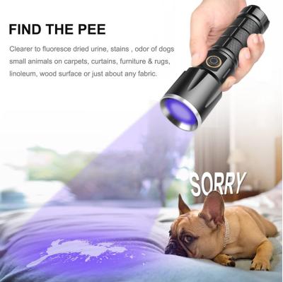 China Emergency HISWIM D65 LED Torch 365nm LED Flashlight UV Ultraviolet Fixed-focus Flashlight UV Black Light Pet Urine Stain Detector for sale