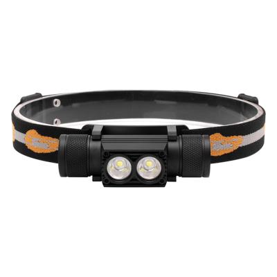 China Hot Selling Camping 2 L2 2000 Lumen Rechargeable Hunting Lights USB Head Lamps LED Work Lights For Ridding Backpacking for sale