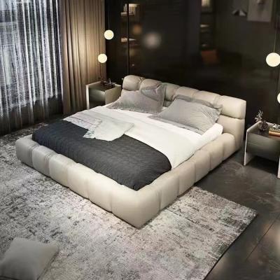 China Modern Created Italy Designs Minimalist Lightweight Luxury Lower Bed for sale