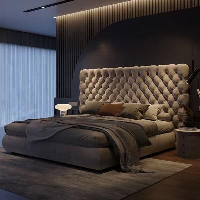 China Hotest Modern Italy Designs Modern Minimalist Style Bed for sale