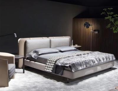 China Hotest Italy Style Modern Minimalist Postmodern Villa Bedroom King Size Double Bed for sale