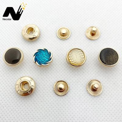 China Hot Selling Washable Button Making Custom Press Style Metal Fancy Snap Buttons For Clothing for sale