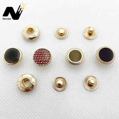 China Washable Saudi Arabia Button Making Custom Brand Raised Logo Snap Button Metal For Thobe / Shirt for sale