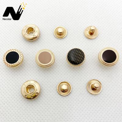 China Custom Washable Metal Snap Button Slim Wallet Metal Snap Logo Button Stud Press For Garment for sale