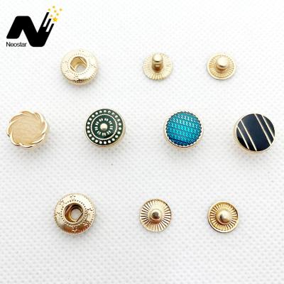 China Hat Snap Coin Button Metal Snap Washable Die Cut Zinc Alloy Button For Garment / Hat for sale