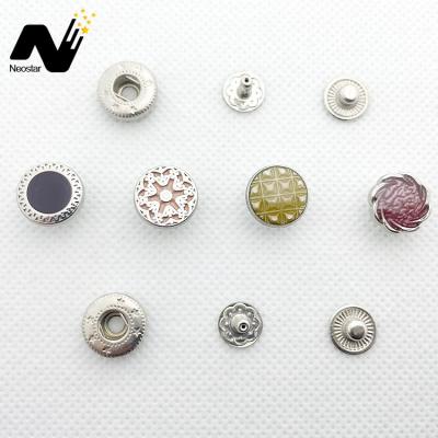 China Washable Wholesale Button Made Custom Zinc Alloy Snap Button Press For Jacket / Jeans for sale