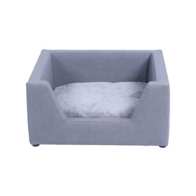 China Pet Cat Sofa Bed Washable Sofa Cat Bed Square Pet Bed Breathable Fleece Wholesale Soft Pet Large for sale