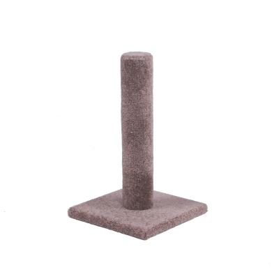 China Sustainable Easy Assembly Cat Toy Carpet Fabric Single Cat Claw Scratching Pole Scratcher Pole for sale