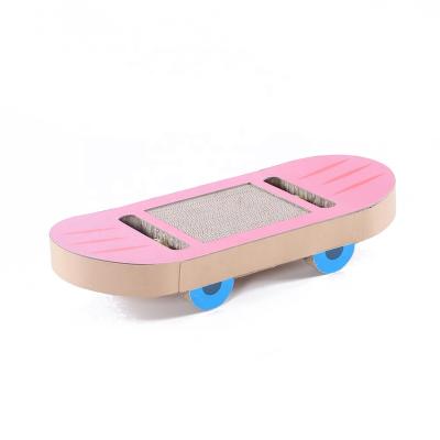 China Viable Cat Scratcher Skateboard from Smart Toy Cat Scratcher Pad Recycle Corrugated from 2022 Pets for sale