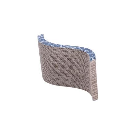 China Viable Wholesale Design Cat Scratcher Cardboard Corrugated Cardboard Cat Scratcher Wave for sale