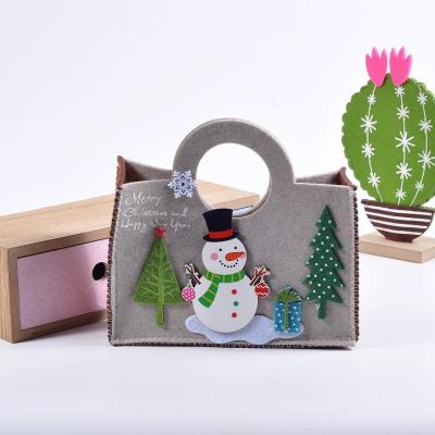 China Cute Custom Cute Christmas Decoration Opens Non-woven Tote Bag Gift Basket Candy Bag for sale