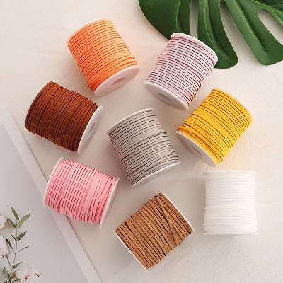 China Gift Packag Deer Velvet Flower Leather Gift Wrapping Rope Gift Wrapping Color Leather Gift Wrapping Rope Gift Wrapping Gift Wrapping Rope flat leather for sale