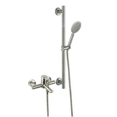 China With Column 304 Stainless Steel Sliding Bar Hand Shower System Mixers Wall Mounted Faucet for sale