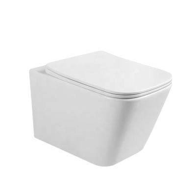 China European Standard Double-Flow Modern Toilet Bowl Wall Hung Toilet Commode for sale