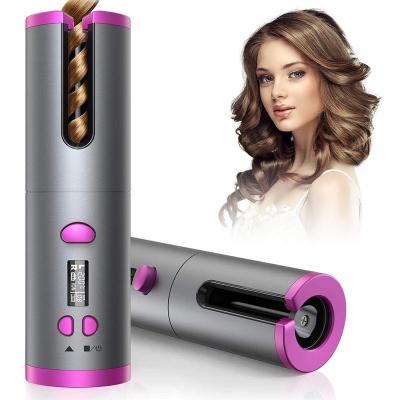 China Portable Wireless Automatic Magic Wand Curling Anti-tangle Hair Curler USB Rechargeable Rotation Hair Curler Untied Ceramic Iron for sale