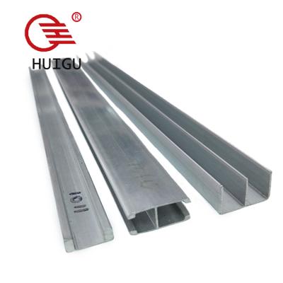 China Modern HUIGU Hardware Glass Plate Track, Cabinet Track Chute Profile, Aluminum Glass Door Movable Display for sale