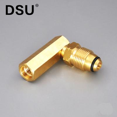 China Gas Elbow Fittings With Brass Propane LP Gas Cylinder Fitting Full Flow POL Quick Connector And Female Plug for sale